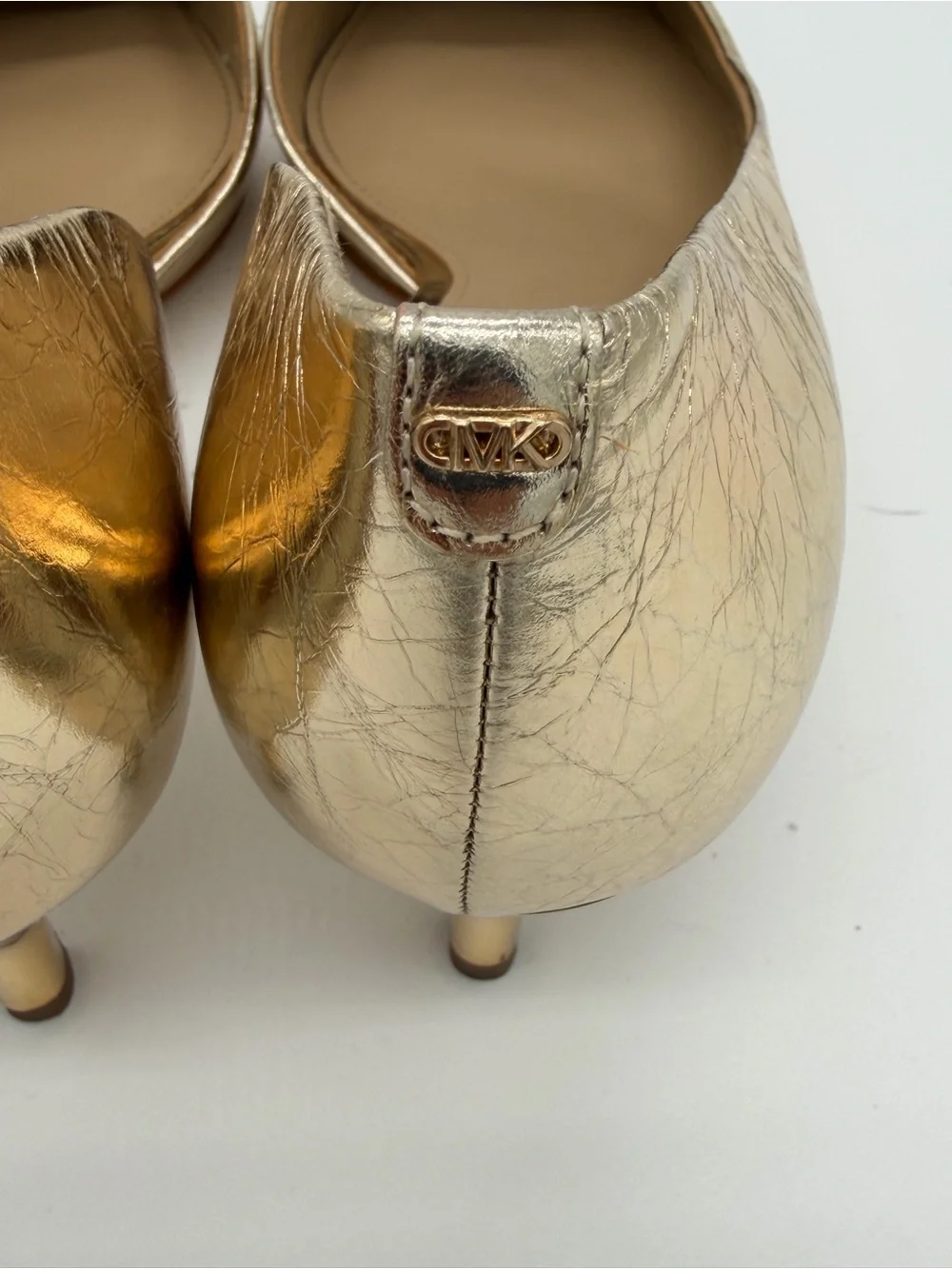 Michael Kors Metallic Gold Pointed D'Orsay Pumps
